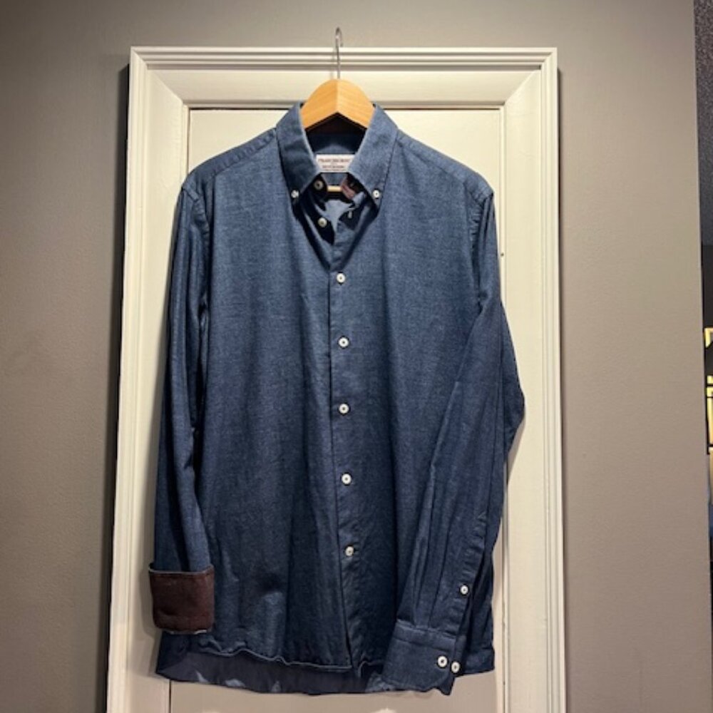 SALE $25-Franceschini Cotone Button down Shirt, Sz 16 / 41, 100% cotton